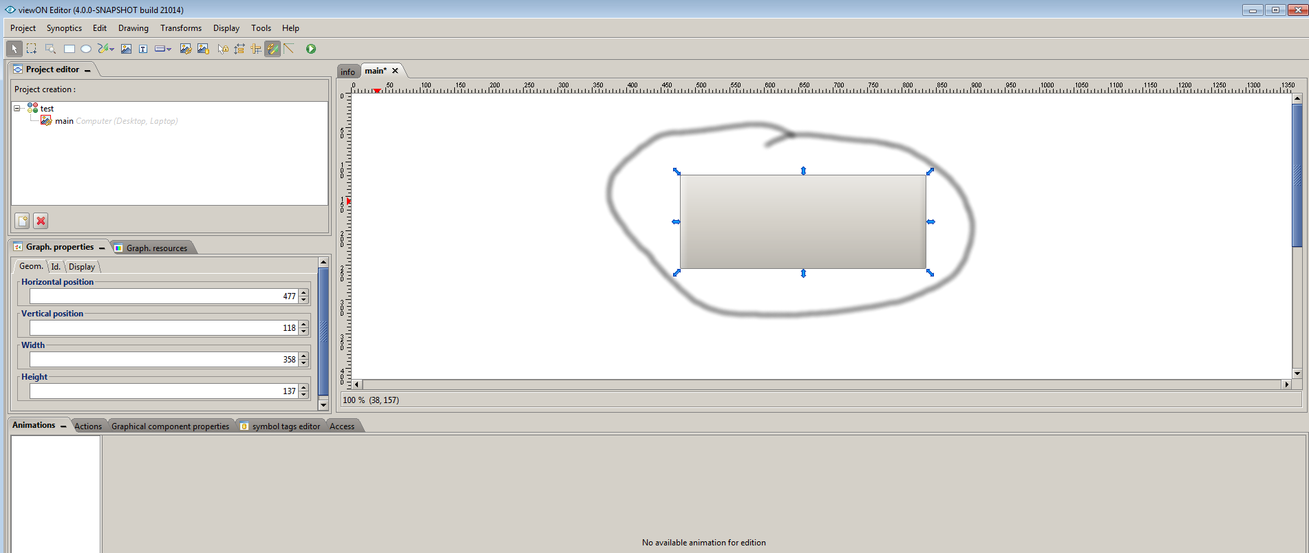 Jog button with viewON Ewon Flexy hms.how